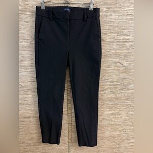 J. Crew Ruby Crop Pant Black Polyester Blend Size 4 Mid Rise